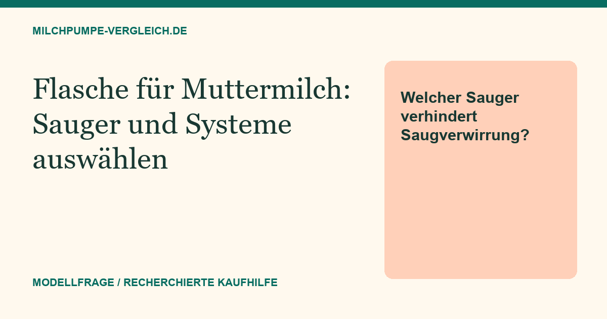 Themenillustration: Flasche und Sauger für abgepumpte Milch: Was du wirklich prüfen kannst