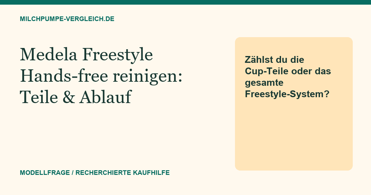 Themenillustration: Medela Freestyle Hands-free: Drei Cup-Teile richtig reinigen