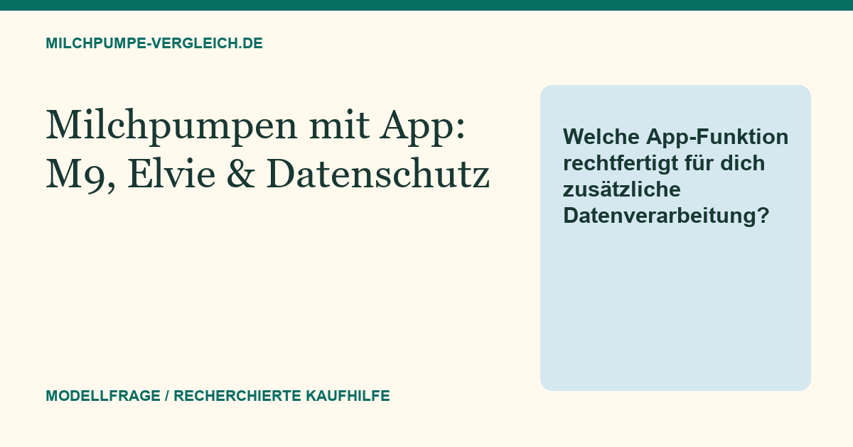 Themenillustration: Milchpumpe mit App: Datenschutz bei Momcozy M9, Elvie und Medela prüfen