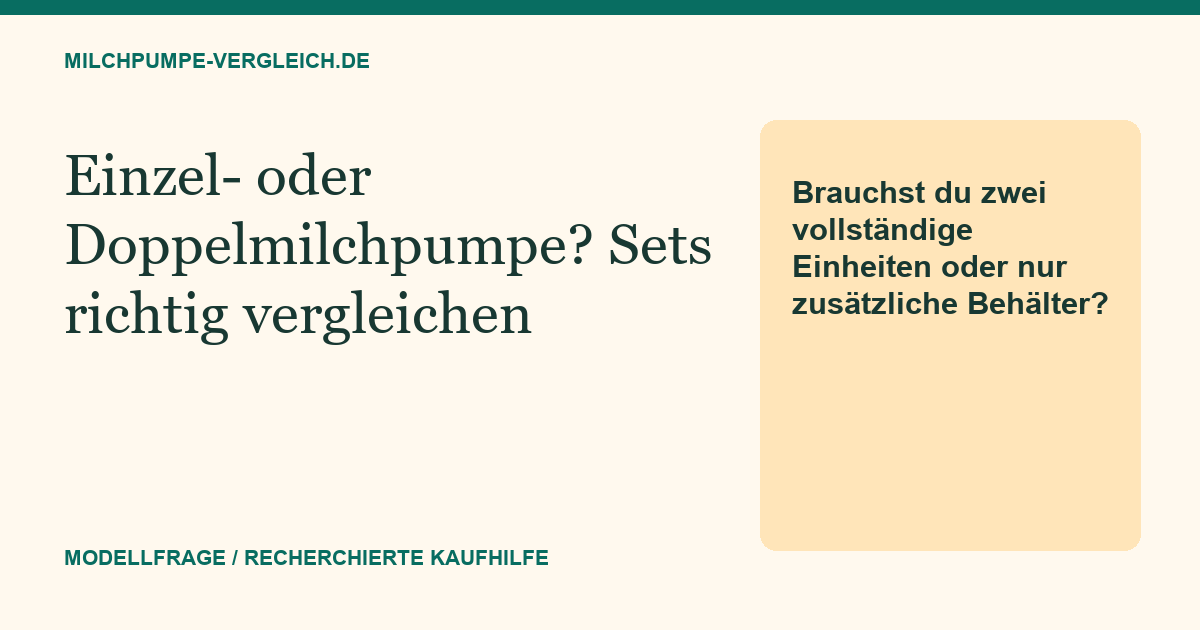 Themenillustration: Milchpumpe: Einzel- oder Doppelpumpe sinnvoll auswählen