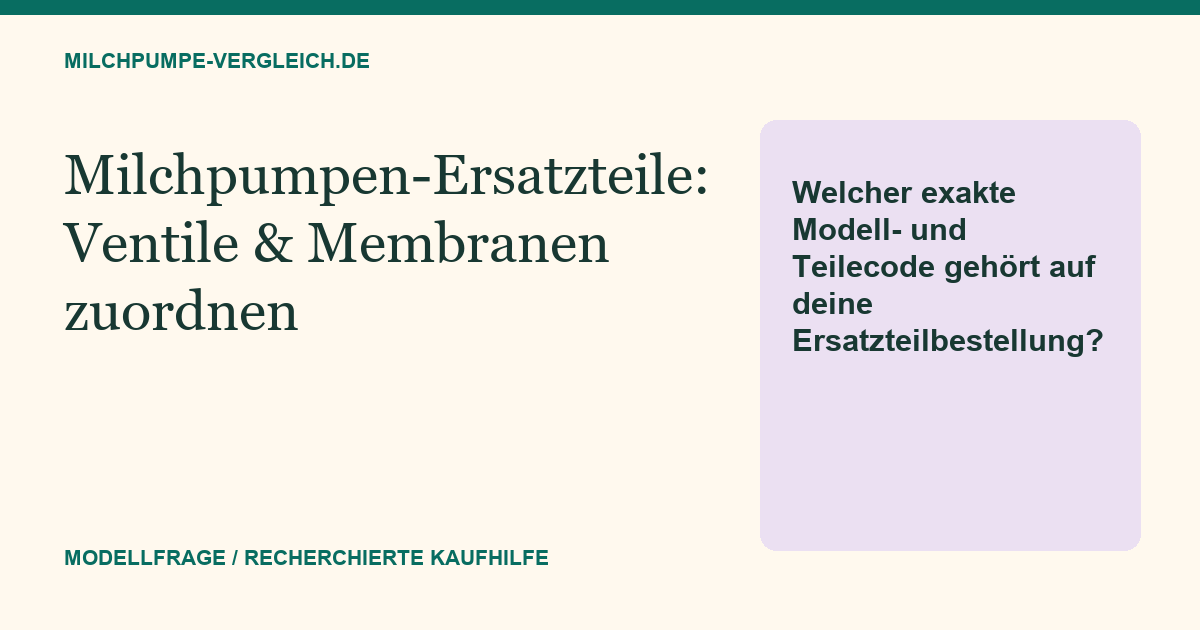 Themenillustration: Milchpumpen-Ersatzteile: Ventile und Membranen für M9, Medela und Avent