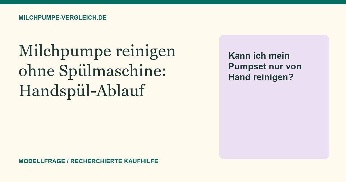 Themenillustration: Milchpumpe ohne Spülmaschine reinigen: der Handspül-Ablauf