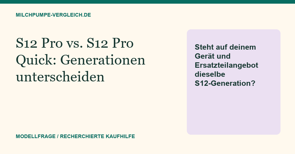 Themenillustration: Momcozy S12 Pro und S12 Pro Quick: Generation und Zubehör unterscheiden
