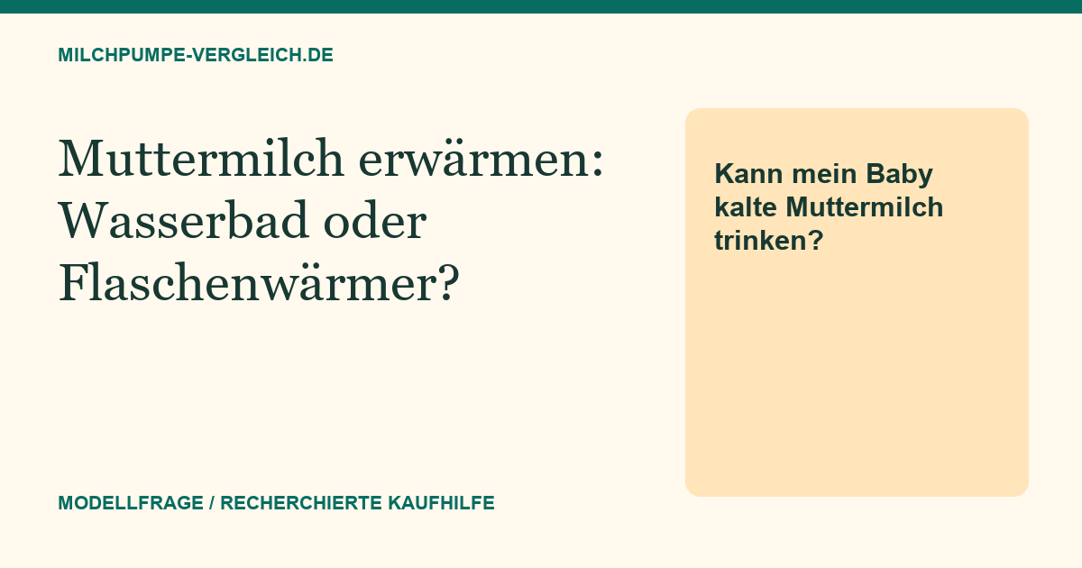 Themenillustration: Muttermilch erwärmen ohne Flaschenwärmer: Wann ein Wasserbad reicht