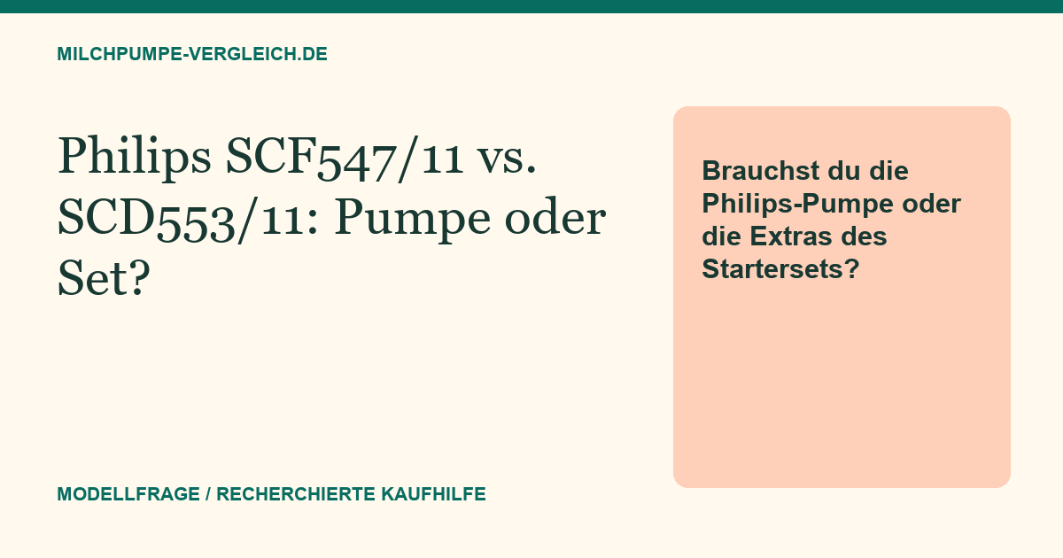 Themenillustration: Philips Avent SCF547/11 oder SCD553/11: Den Setinhalt statt den Namen vergleichen