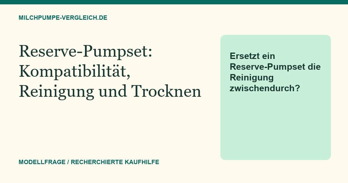 Themenillustration: Reserve-Pumpset organisieren: Sauber, trocken und wirklich passend